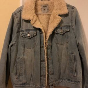 Fur Lined Denim Jacket